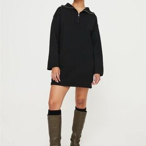 Princess Polly Black Knit Sweater Dress S/M